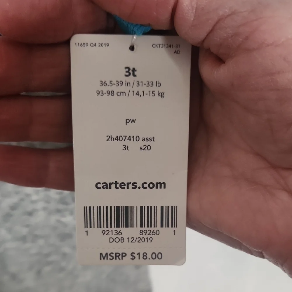 Carter's Blue and Gray 'Mr. Independent' Kids Shirt Size 3T